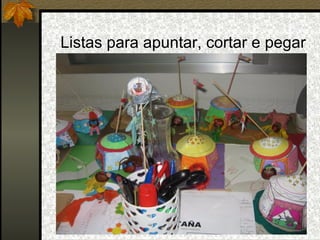 Listas para apuntar, cortar e pegar
 