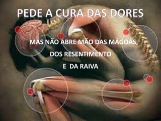 MAS NÃO ABRE MÃO DAS MÁGOAS,
DOS RESENTIMENTO
E DA RAIVA
 