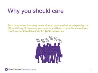 ACA - What you should know about worker classification | PDF