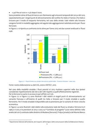 2
• +2,4% fino al 2020 e +1,5% dopo il 2020.
Sono prodotte stime di flussi di merce con riferimento agli orizzonti tempora...