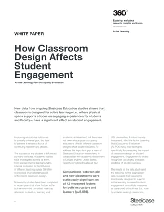 How Classroom Design Affects Student Engagement | PDF