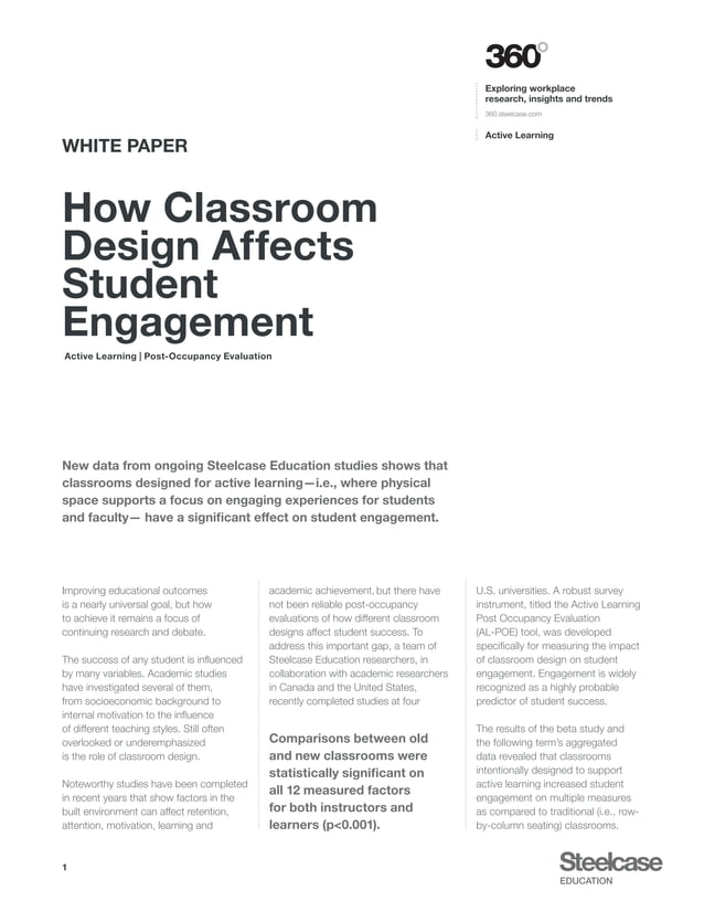 How Classroom Design Affects Student Engagement PDF