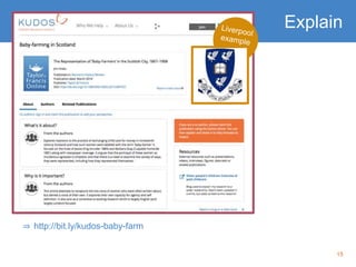 15
Explain
⇒ http://bit.ly/kudos-baby-farm
 