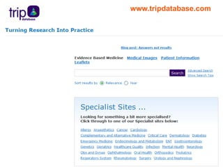www.tripdatabase.com
 