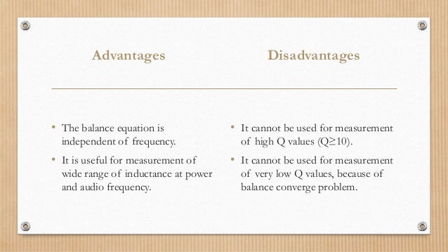 Disadvantages of schering bridge ppt Disadvantages of schering bridge ppt