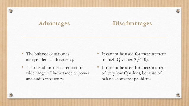 Disadvantages of schering bridge ppt