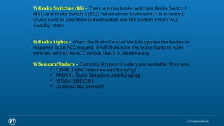 Jsf Brake Control Adaptive cruise control functionality ppt | PPTX