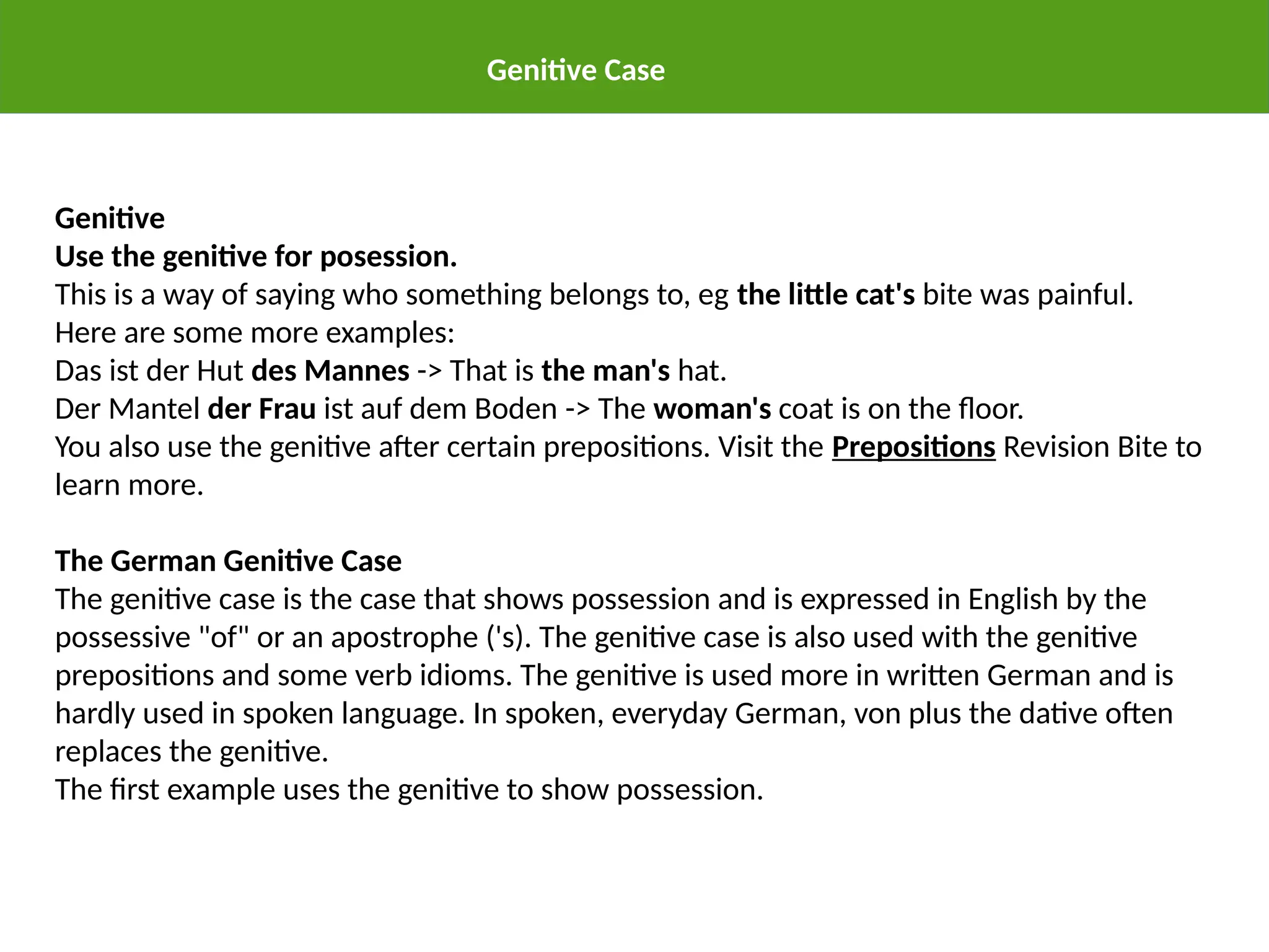 Posession Example Acc-Dat. case comparison explained in english | PPTX