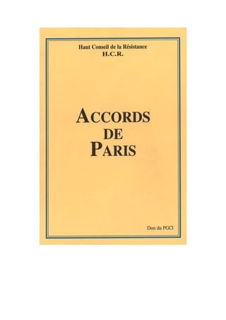 Les Accords de Paris (Oct. 1994)