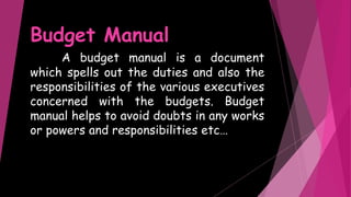 Budget Manual: What it is, How it Works, Example