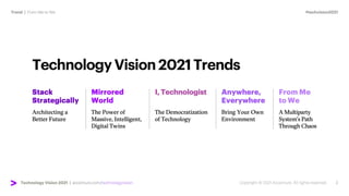 Technology Trends 2021 | Tech Vision | From Me to We