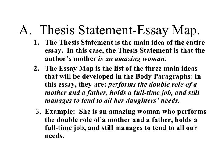 Example of a thesis statement for an essay