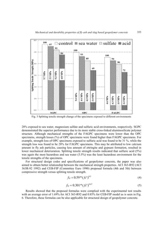 Mechanical and durability properties of fly ash and slag based ...