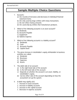 solved multiple choice questiona decrease in accounts ... ACC101-Chapter2new.pdf