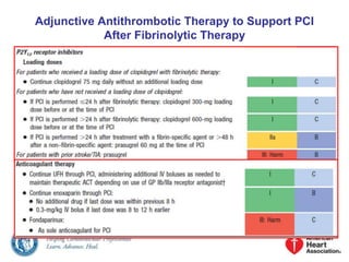 Adjunctive Antithrombotic Therapy to Support PCI 
After Fibrinolytic Therapy 
 