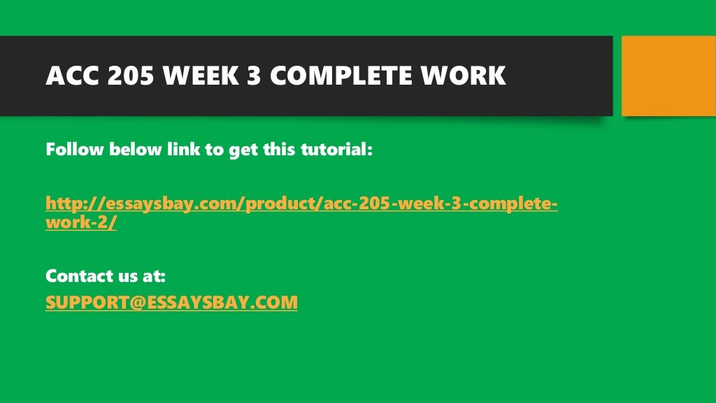 Essay about acc 205 week 4 complete work 03 picture