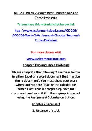ACC 206 Entire Course New | PPT