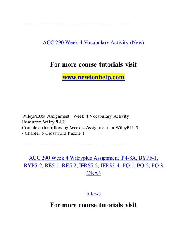 Acc 290 New Your World Newtonhelp Com Acc 290 New Your World Newtonhelp Com