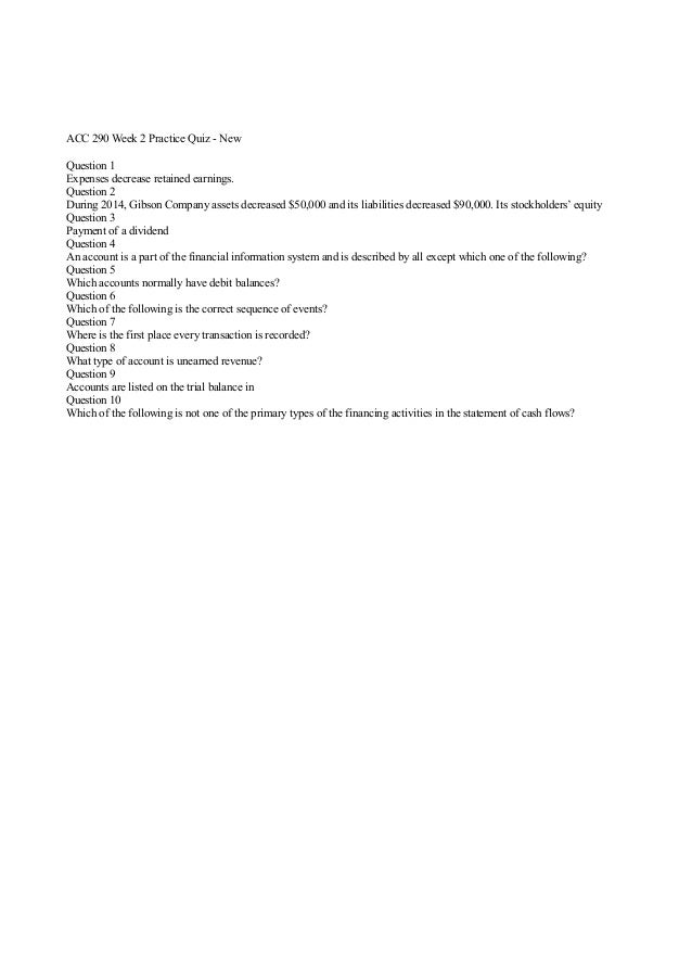 Essay on acc 290 week 3 practice quiz new 07 picture