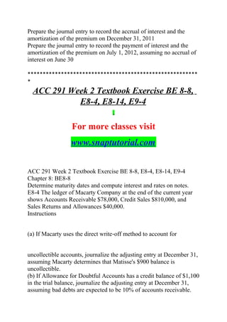 Acc 291 Enhance teaching-snaptutorial.com