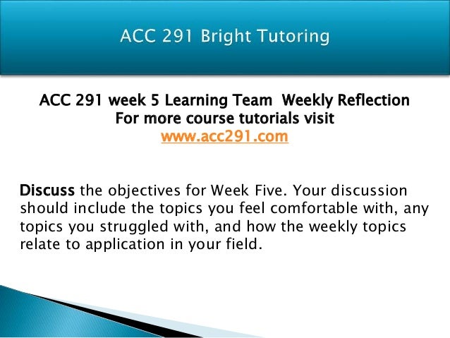 acc 291 week 4 team essay Acc 291 week 4 team summary view full essay more like this acc 291 complete class acc 423 complete class week 1-5 includes all dqs. acc 291 week 4 team essay Acc 291 week 4 team summary view full essay more like this acc 291 complete class acc 423 complete class week 1-5 includes all dqs.