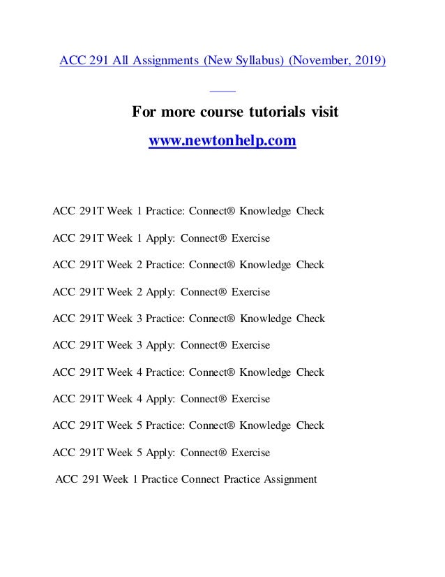Acc 291 New Extraordinary Success Newtonhelp 