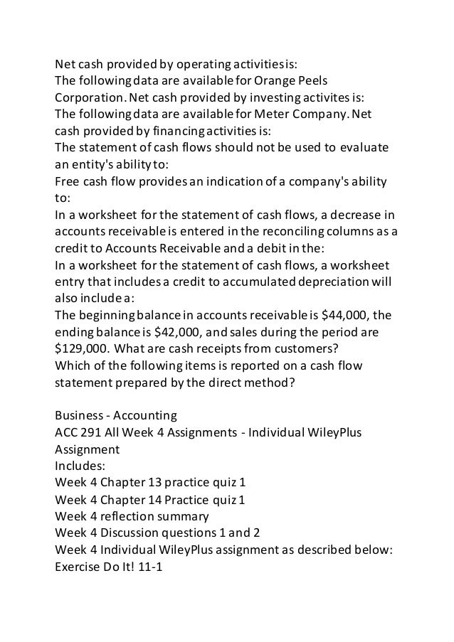 acc 291 be9 13 Acc 291 week 2 wileyplus assignment be9-11, di9-5, e9- acc 291 week 3 wileyplus assignment e10-5,e10-8,e10-13,e10-22,e10-24,byp10-1,byp10-2. acc 291 be9 13 Acc 291 week 2 wileyplus assignment be9-11, di9-5, e9- acc 291 week 3 wileyplus assignment e10-5,e10-8,e10-13,e10-22,e10-24,byp10-1,byp10-2.