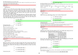 40
Sai. Đáp án đúng là: Hớt váng và thâm nhập
Vì: Có hai phương pháp định giá thường được doanh nghiệp áp dụng để định giá sản phẩm mới
là định giá hớt váng và định giá thâm nhập.
Tham khảo: mục 6.2.3 Định giá sản phẩm mới
Không đúng
Điểm:0/1.
Câu9 [Góp ý]
Điểm : 1
Công ty S sản xuất một loại sản phẩm đang bán với giá 5$/1 sản phẩm.
Hiện nay công ty sản xuất được 2.000 sản phẩm với giá vốn hàng bán
bình quân là 3,5$/1 sản phẩm, trong đó bao gồm cả định phí sản xuất
2.000$. Biến phí chuyên chở, giao hàng là 0,5$/1 sản phẩm. Định phí bán
hàng và quản lý 500$/1 tháng.
Công ty S vừa nhận một đơn đặt hàng đặt mua 1.000 sản phẩm với giá
3$/1 sản phẩm. Giá bán hiện nay không bị ảnh hưởng nếu công ty S nhận
đơn đặt hàng này. Giả sử công ty S có năng lực nhàn rỗi, nếu công ty S
nhận đơn đặt hàng này lợi tức của công ty sẽ là:
Chọn một câu trả lời
 A) Giảm 1.000$
 B) Không đổi
 C) Tăng 500$
 D) Tăng 1.000$
Sai. Đáp án đúng là: Không đổi
Vì
Nếu sản xuất 2000 sản phẩm:
Chi phí: (3,5 + 0,5) x 2000 + 500 = 8.500 $
Doanh thu: 5 x 2.000 = 10.000
Lợi nhuận: 10.000 – 8.500 = 1.500 $
Nếu sản xuất 3000 sản phẩm, công ty có năng lực nhàn rỗi:
Định phí sản xuất là 2.000$ nên chiphí sản xuất thêm 1.000 sản phẩm là:
[(3,5 x 2.000 2.000)/2.000 + 0,5] x 1.000 = 3.000 $
Chi phí sản xuất 3000 sản phẩm:
(3,5 + 0,5) x 2000 + 3.000 + 500 =11.500 $
Doanh thu: 5 x 2.000 + 3 x 1.000 = 13.000 $
Lợi nhuận: 13.000 – 11.500 = 1.500$
→ Lợi tức của công ty không đổi nếu nhận đơn đặt hàng này.
Tham khảo: mục 7.4.1. Quyết định chấp nhận hay từ chốimột đơn hàng đặc biệt
Không đúng
Điểm:0/1.
Câu10 [Góp ý]
Điểm : 1
Mức lợi nhuận mục tiêu của công ty Hoàn Kim đề ra trong năm 2010 là
220.000 (nđ). Tổng chi phí cố định là 50.000 và tỷ suất lãi trên biến phí là
45%. Xác định doanh thu để công ty có thể đạt được lợi nhuận mục tiêu
đã đề ra?
Chọn một câu trả lời
 A) 900.000 (nghìn đồng)
 B) 300.000 (nghìn đồng)
 C) 450.000 (nghìn đồng)
 D) 600.000 (nghìn đồng)
Sai. Đáp án đúng là: 600.000 (nghìn đồng)
Vì: Chúng ta có thể xác định mức doanh thu một cách trực tiếp bằng việc sử dụng chỉ tiêu tỷ lệ lãi
trên biến phí và công thức sau:
Doanh thu để đạt mục tiêu = (Tổng chi phí cố định + Lợi nhuận mục
tiêu)/Tỷ suất lãi trên biến phí
Doanh thu để đạt được lợi nhuận mục tiêu = (50.000+220.000)/45%=600.000 (nghìn đồng)
Tham khảo: mục 3.5.1. Phương pháp số dư đảm phí, bài 3.
Không đúng
Điểm:0/1.
Câu11 [Góp ý]
Điểm : 1
Nhân tố nào sau đây không được cho là nhân tố định tính?
Chọn một câu trả lời
 A) Chất lượng sản phẩm
 B) Thời hạn giao hàng
 C) Chi phí vận chuyển
 D) Độ tin cậy của nhà cung cấp
Sai. Đáp án đúng là: Chi phí vận chuyển
Vì: Các đặc điểm định tính là những nhân tố không thể biểu diễn bằng các con số. Mang tính
khách quan, ở đây chi phí vận chuyển mang tính định lượng (biểu thị số lượng và giá trị)
Tham khảo: mục 7.2.6 Phân tích định lượng và phân tích định tính
Không đúng
Điểm:0/1.
Câu12 [Góp ý]
Điểm : 1
Công ty X sản xuất 4 loại sản phẩm A, B, C và D. Mỗi tuần công ty chỉ có
tối đa 200h máy. Thông tin về sản phẩm như sau:
A B C D
Đơn giá bán 16 16 20 20
Biến phí đơn vị 11 10 18 4
Lãi trên biến phí đơn vị 5 6 2 16
Số h máy đơn vị 2 4 4 2
Giả sử nhu cầu đơn vị từng loại sản phẩm trên là không hạn chế vậy để
đạt được lợi nhuận tối đa công ty nên sản xuất:
Chọn một câu trả lời
 A) Sản phẩmA
 B) Sản phẩm B
 C) Sản phẩm C
 D) Sản phẩmD
Sai. Đáp án đúng là: Sản phẩm D
Vì
Sản phẩm D do: Lãi trên biến phí đơn vị / Số h máy đơn vị cao nhất; và Lợi nhuận để lại cho
doanh nghiệp là cao nhất
A B C D
 