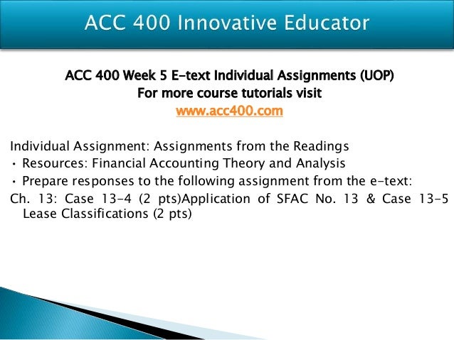 case 13 4 application of sfac no 13 Ch 13: case 13-4 application of sfac no 13 & case 13-5 lease classifications acc 400 week 5 individual assignment debt versus equity financing paper. case 13 4 application of sfac no 13 Ch 13: case 13-4 application of sfac no 13 & case 13-5 lease classifications acc 400 week 5 individual assignment debt versus equity financing paper.