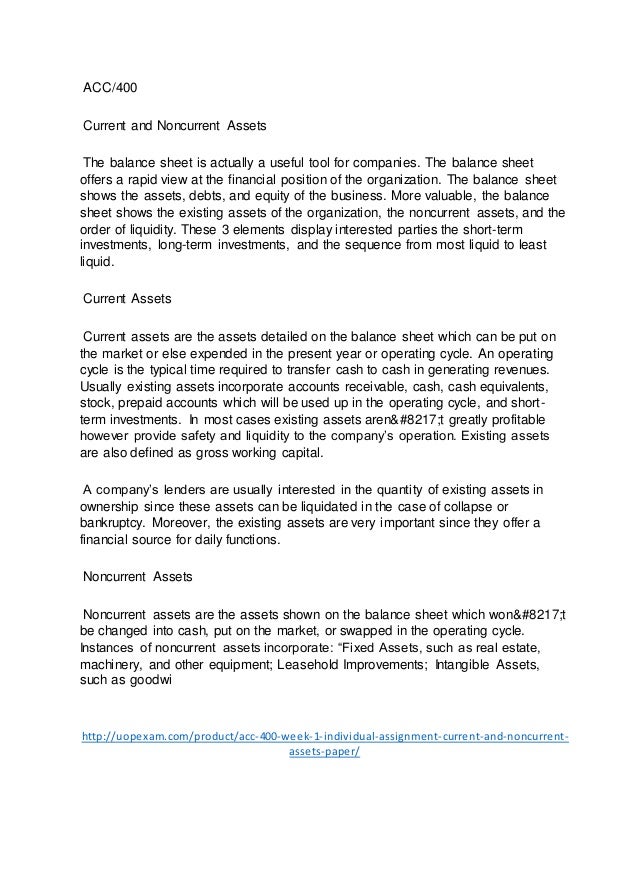 Acc400 week 3 individual assignment essay 05 picture