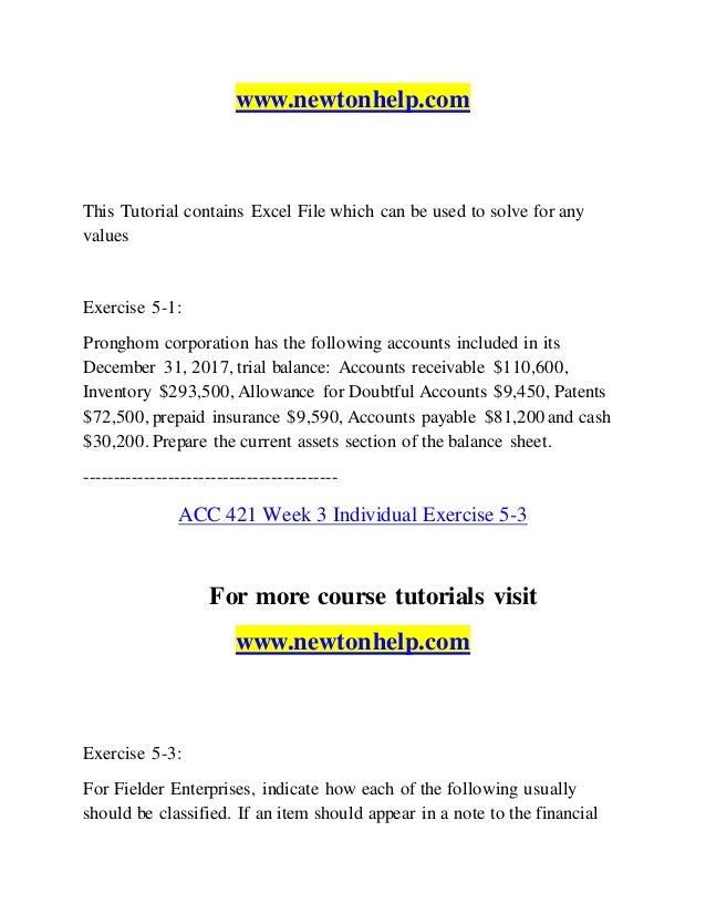 Acc 421 Extraordinary Success Newtonhelp Com