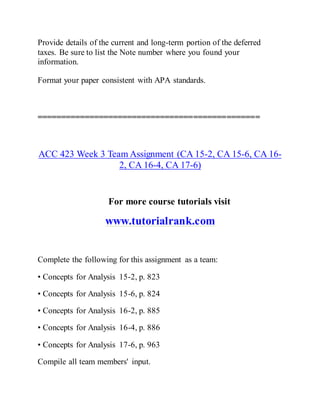 ACC 423 Effective Communication/tutorialrank.com
