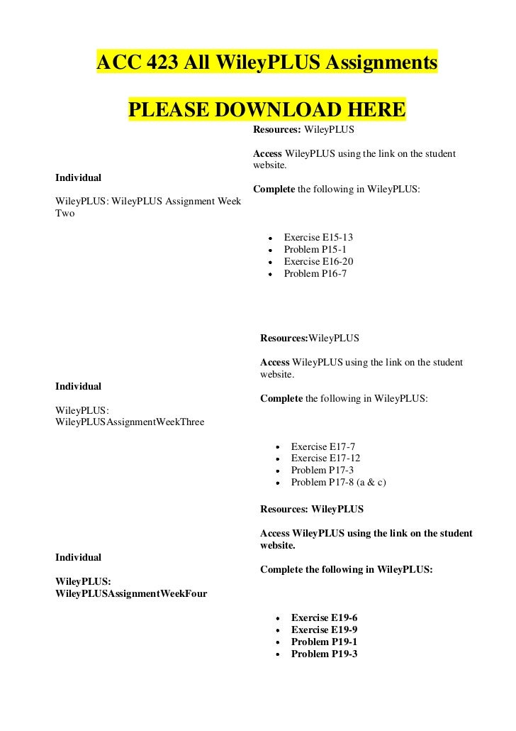 acc 422 week 2 wileyplus assignment Sci/220m week 2 wileyplus weekly exam sci/220m week 3 wileyplus weekly exam in this graded assignment, acc 422 acc 423 acc 455 acc 456 acc 460 acc. acc 422 week 2 wileyplus assignment Sci/220m week 2 wileyplus weekly exam sci/220m week 3 wileyplus weekly exam in this graded assignment, acc 422 acc 423 acc 455 acc 456 acc 460 acc.