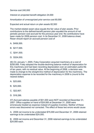 Acc 423 final exam | DOCX