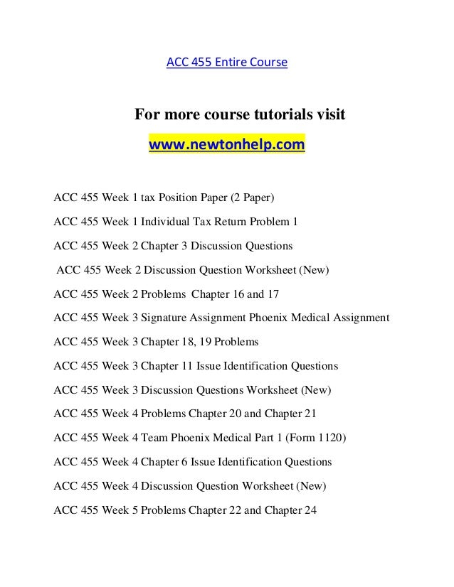 Acc 455 Expect Success Newtonhelp Com Acc 455 Expect Success Newtonhelp Com