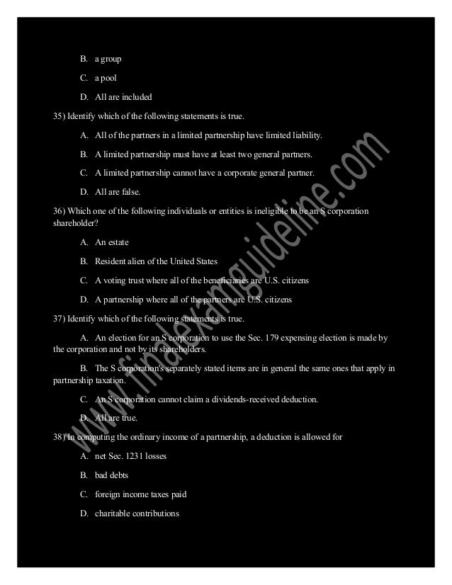 Acc 455 Final Exam