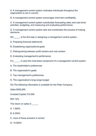 Acc 561 final exam | DOCX