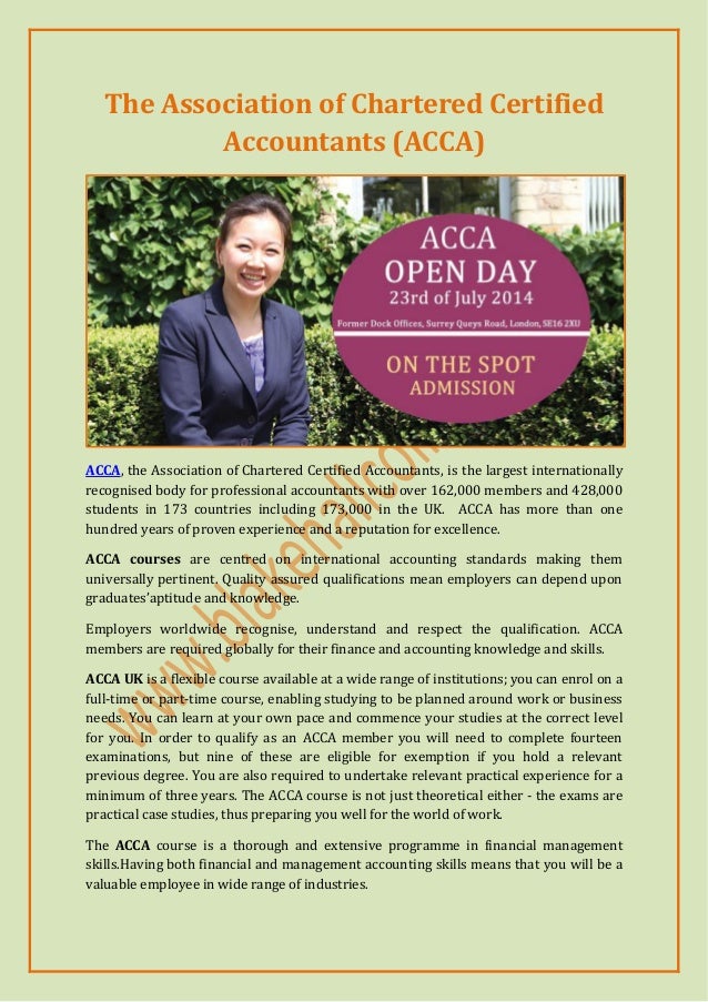 The Association of Chartered Certified Accountants (ACCA)