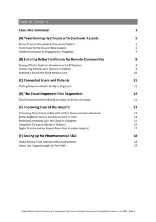 Towards Better Patient Outcomes and Staying Well: The Promise of Cloud ...