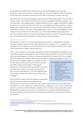 Cloud Data Regulations: A contribution on how to reduce the compliancy costs of Cross-Border Data Transfers [June 2014]
A ...