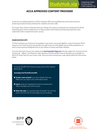 ACCA Approved Practice Revision Kit | PDF