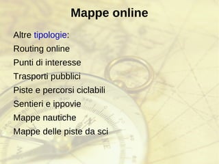 ridistribuire le mappe 