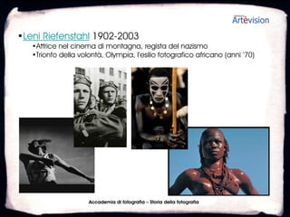 •Jacob Riis 1849-1914
   •Giornalista investigativo e fotoreporter. La vita nei Tenements di NY
   •1887: scopre l’uso del flash (magnesio/potassio/antimonio)




                     Accademia di fotografia – Storia della fotografia
 