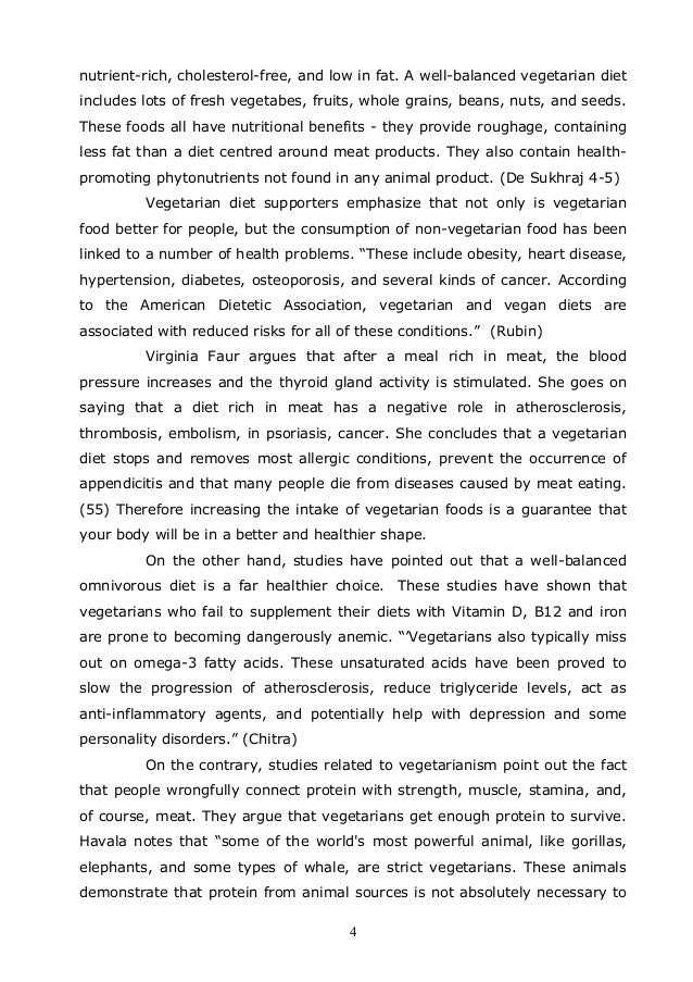 research paper about vegetarian