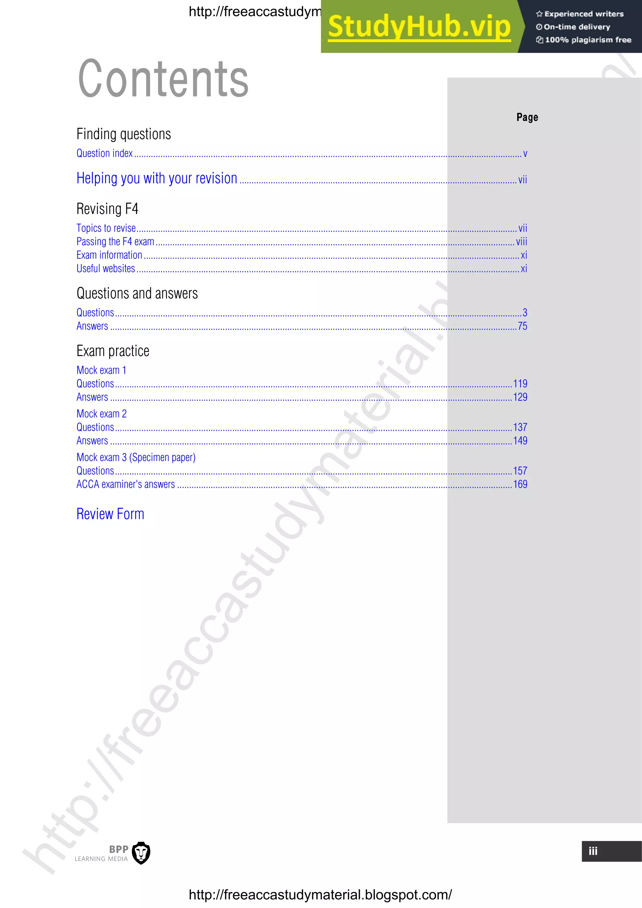 ACCA Past Papers – ACCA Past Exams – Questions and Answers visual data 3