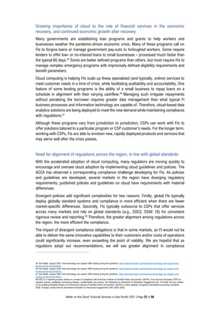 Better on the Cloud: Financial Services in Asia Pacific 2021 | Page 21 of 94
Growing importance of cloud to the role of fi...