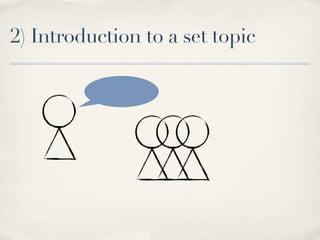 2) Introduction to a set topic
 