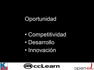Oportunidad Competitividad Desarrollo Innovación 
