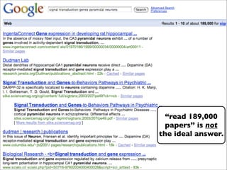“read 189,000
  papers” is not
the ideal answer.
 