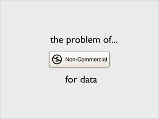 the problem of...
   Non-Commercial


   for data
 